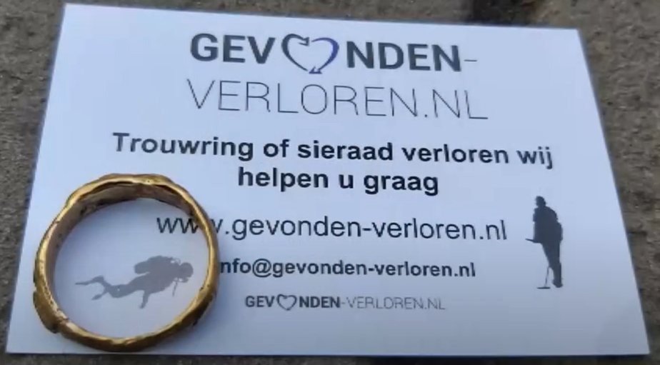 Een trouwring verloren in de Amstel net na het huwelijk en nu?
