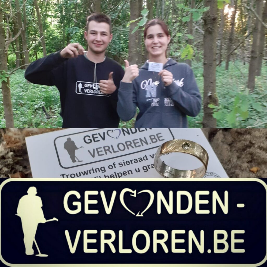Trouwring verloren in het bos tijdens het voeren van de dieren.